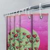 Adorable Fruit Printed Shower Curtains With Bible Verse Modern Red Apple Design For Bathroom Decorations Easy Installation (Whit