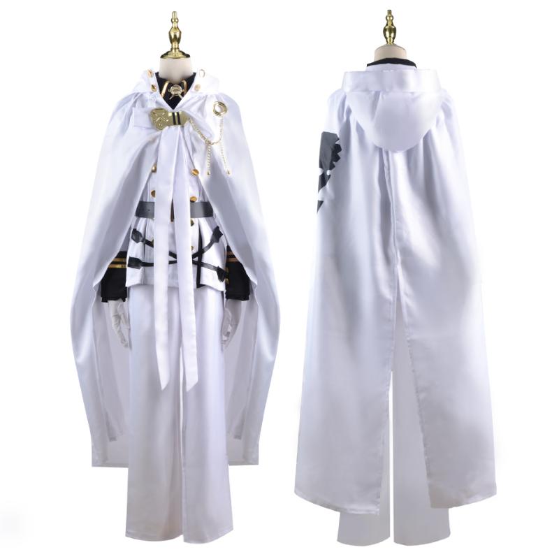 Anime Seraph of The End Mikaela Hyakuya Cosplay Halloween Carnival Uniform with Wig Full Set Costumes