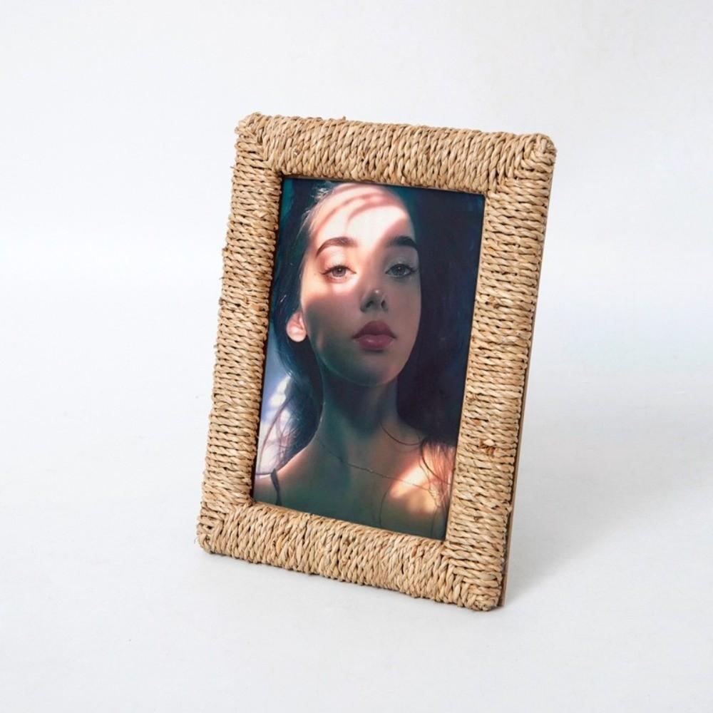 Handmade Woven Photo Frame Rustic Tabletop Photo Frame Picture Frame Ornaments  Birthday Parties