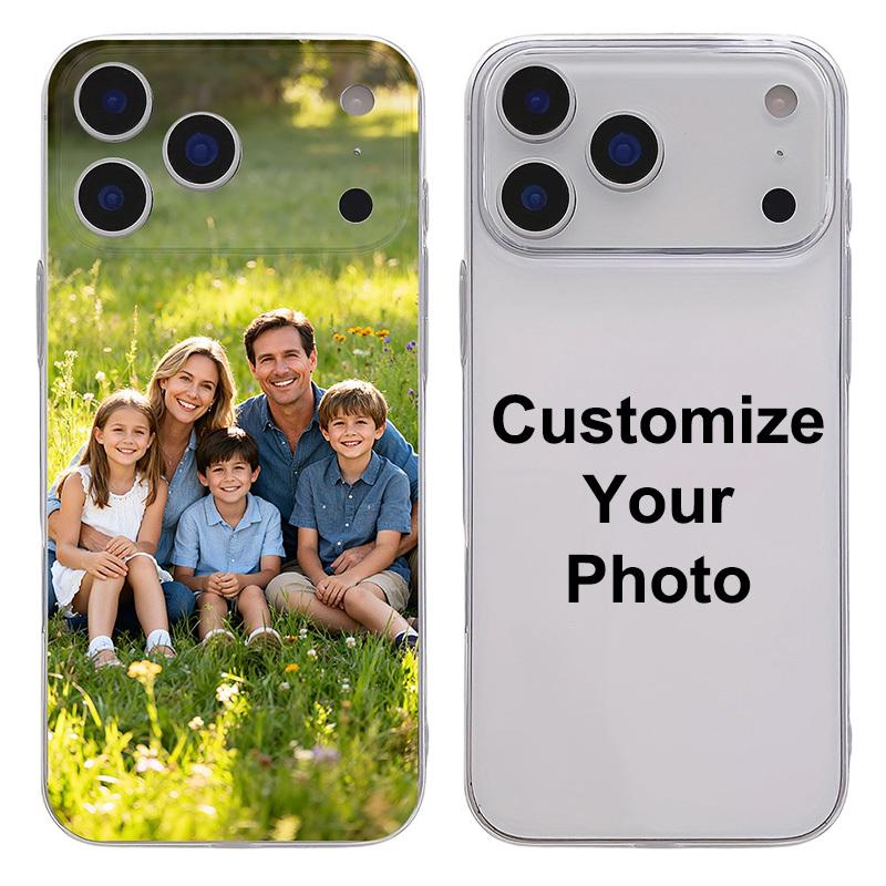 

DIY Photo Transparent Silicone Soft Phone Case For iPhone 17 16 13 Mini 12 11 Pro Max 15 14 Plus 16E XS XR X 17 Air Back Cover iPhone 12 Pro Max чистий