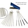 Carburetors Carbon Dirt Jet Remove Cleaner Stainless Steel Cleaning Needles Brushes Tool Kit for Motorcycle Moped Welder Carb