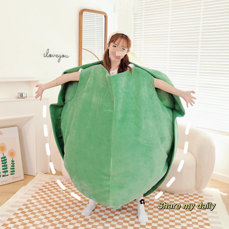 Plush Turtle Shell Wearable Sleeping Bag & Sofa Cushion