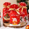 50PCS Gifts Box Merry Christmas Xmas Candy Bags Snowmen Snowflakes Biscuit Bags Santa Claus Candy Treat Bag Christmas