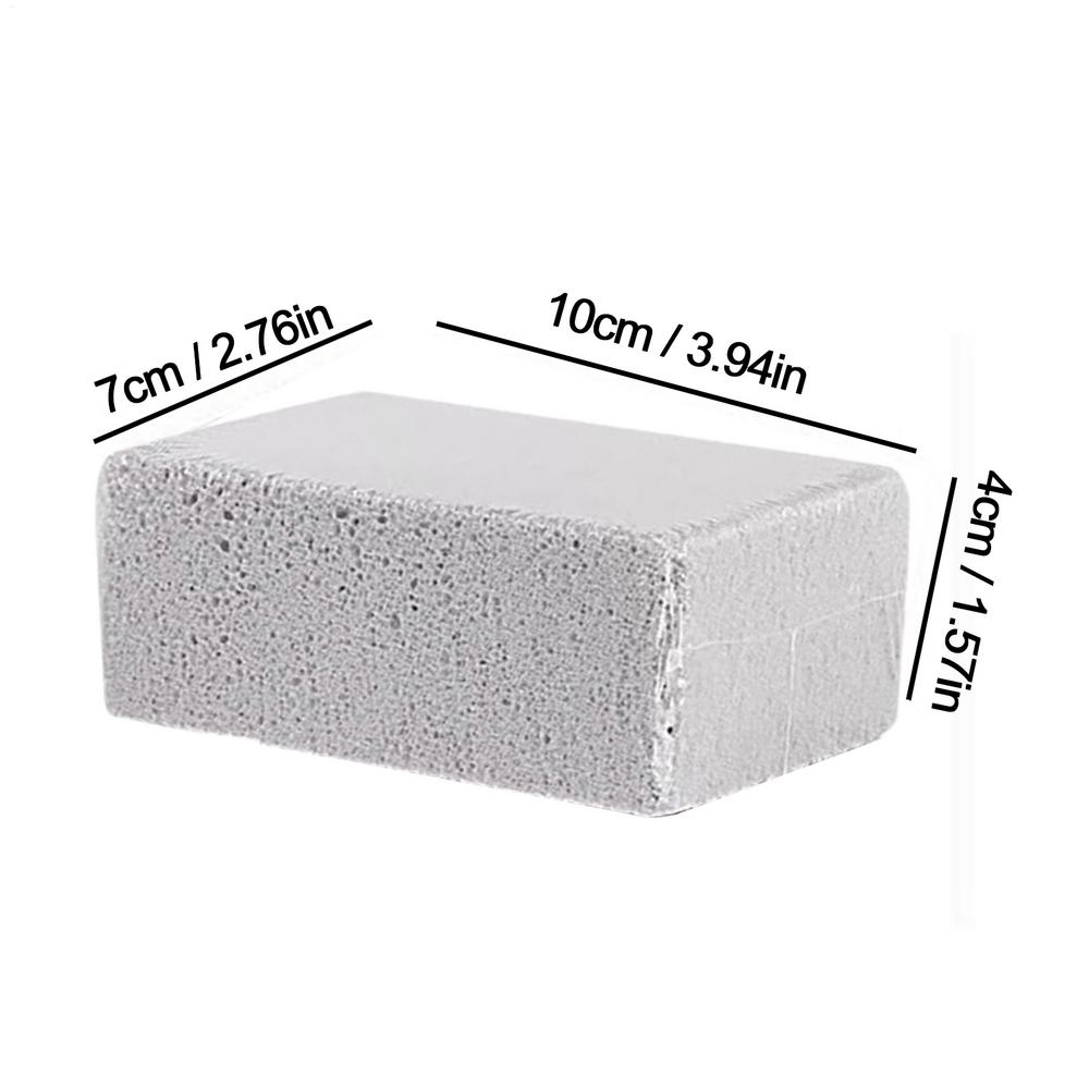 Pumice Stone Grill Cleaner Block, Reusable Heavy Duty Stove Cleaning Brick, Non-Scratch Scouring Tool for Pots, Pans & Ovens
