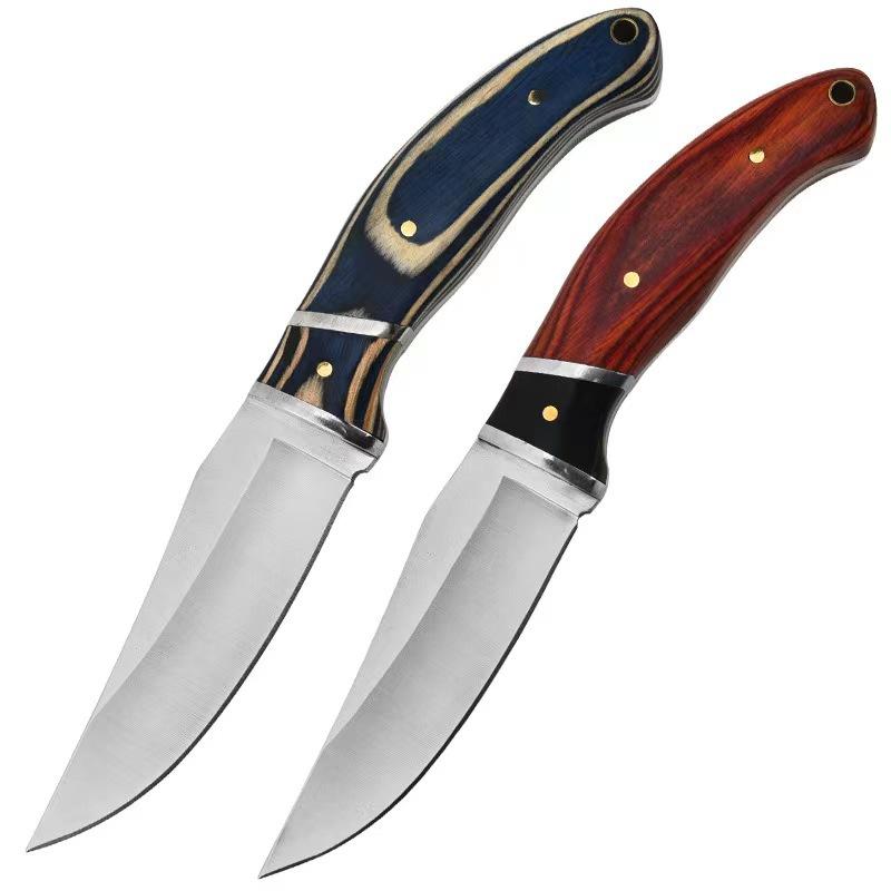 Faca de cozinha forjada em aço inoxidável, faca de desossar, cutelo para churrasco, descascador de frutas, faca para bife, cabo de madeira com capa