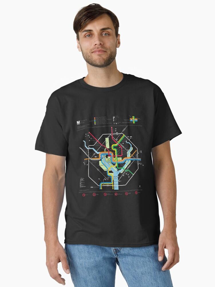 Metro Washington DC Metro Map Silver Line Classic T-Shirt