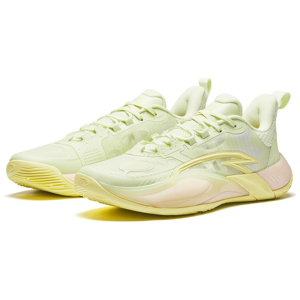 Anta Bubble Bounce 2 Honeydew Shock Absorbing Durable Low Top Basketball Shoes Men sneaker Yellow Green 912421608Q-1