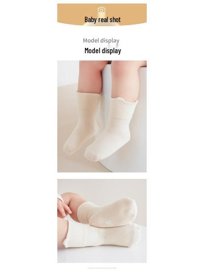 Klass A Sömlösa Babysockor – Lös Mudd, Ren Bomull för Nyfödda och Småbarn i Enfärgade Färger