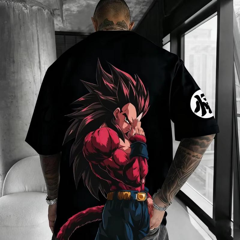 Dragon Ball Japanese Anime Printed Mens TShirt Majin Buu Boys Children Harajuku Short Sleeve Kids Goku Tshirt Summer Clothing