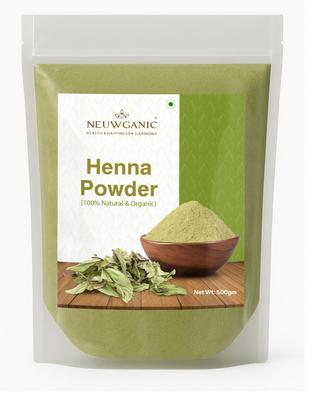 Neuwganic Organic Henna Powder for Hair Colour (500gm) | Natural Herbal Hair Dye for Brown & Black Shades | Chemical-Free Loose Heena for Hair Gr