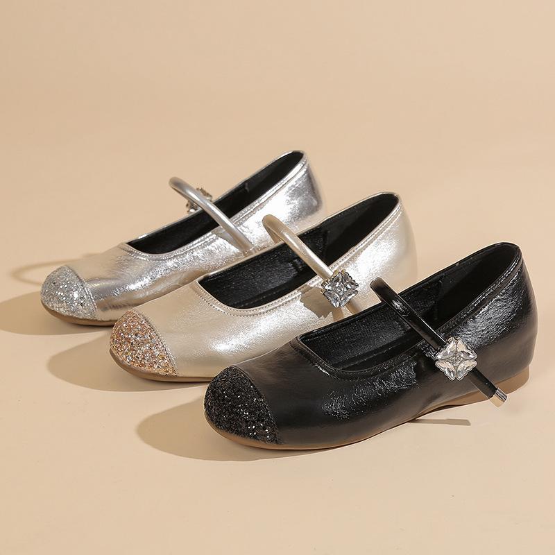 Mary Jane Schuhe silber französisch einriemig einzelne Schuhe Damenschuhe 2025 Sommer neu koreanische Version schöne leichte Mund Ballerinas