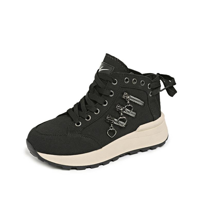 Campus canvas shoes new summer platform muffin high-top shoes heightening denim Martin with skirt sneakers