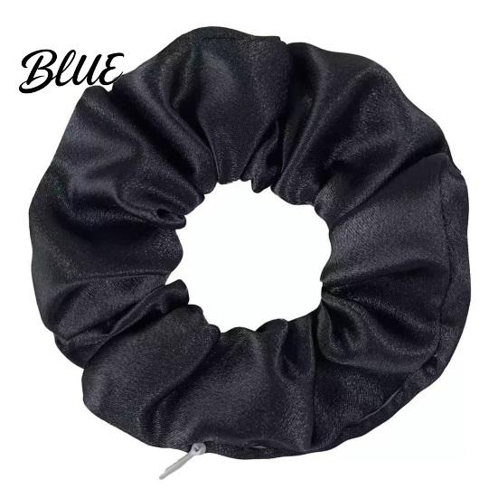 Cloth Hair Ties with Zipper Pocket Scrunchies Hidden for Women, Elastic Tie Convenient Gym Small Items Keys And Coins, Satin Accessories Daily