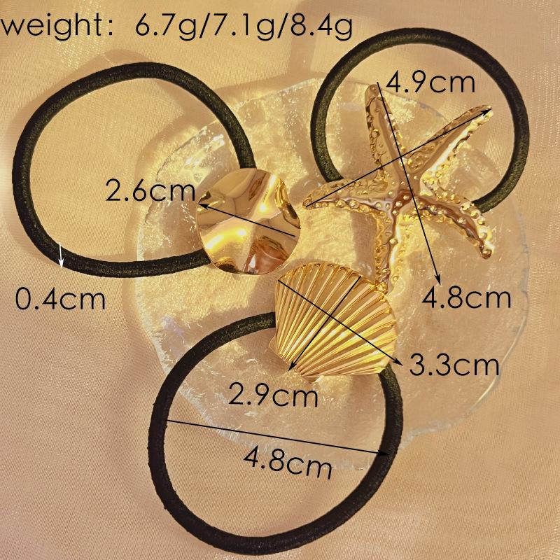 Elegant Starfish Shell Stainless Steel Elastic Hair Tie