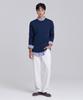 Dibeullu Tailored Crew Neck Long Sleeve Navy