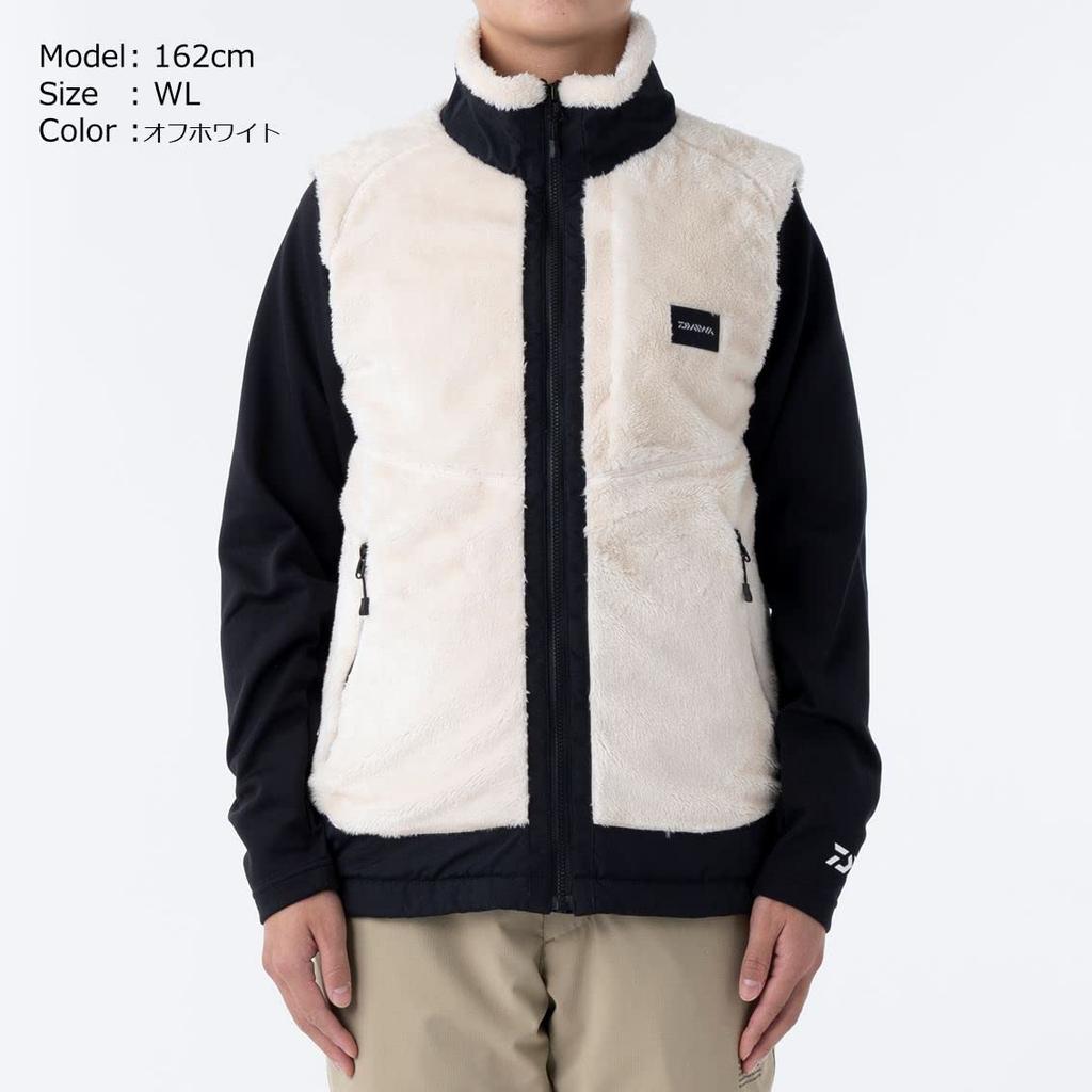 Daiwa Airy Fleece Vest Size L DJ-3221, Off-White,