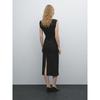 Za2025 Summer New Product Women clothes Temperament Waist Hugging Mid-Length Sleeveless Dress Black Dress 06648589 800