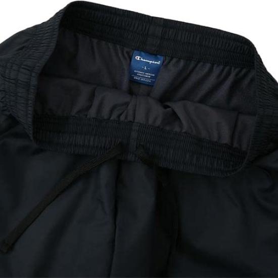 Champion Windbreaker with a Size XL Men's C3-USD15 Pants, Warm, Water-Repellent, Windproof, One-Point Logo, Black,