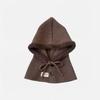 Solid Color Knitted Hooded Cap Wool Blend Earflap Hat Simple Winter Cap  Outdoor