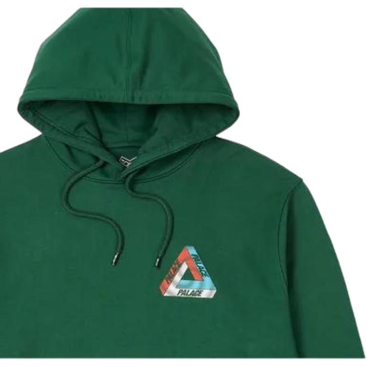 Palace Swirl Tri-Ferg Hood Green Unisex Tops P23HD111