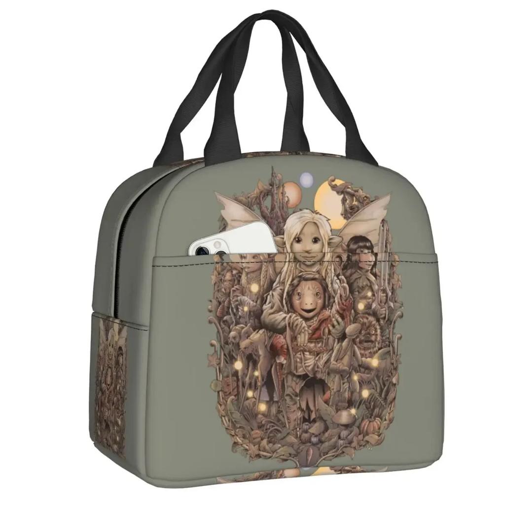 Labyrinth Worm Insulated Lunch Bag for Outdoor Picnic Musical Adventure Movie Leakproof Cooler Thermal Lunch Box Women Kids