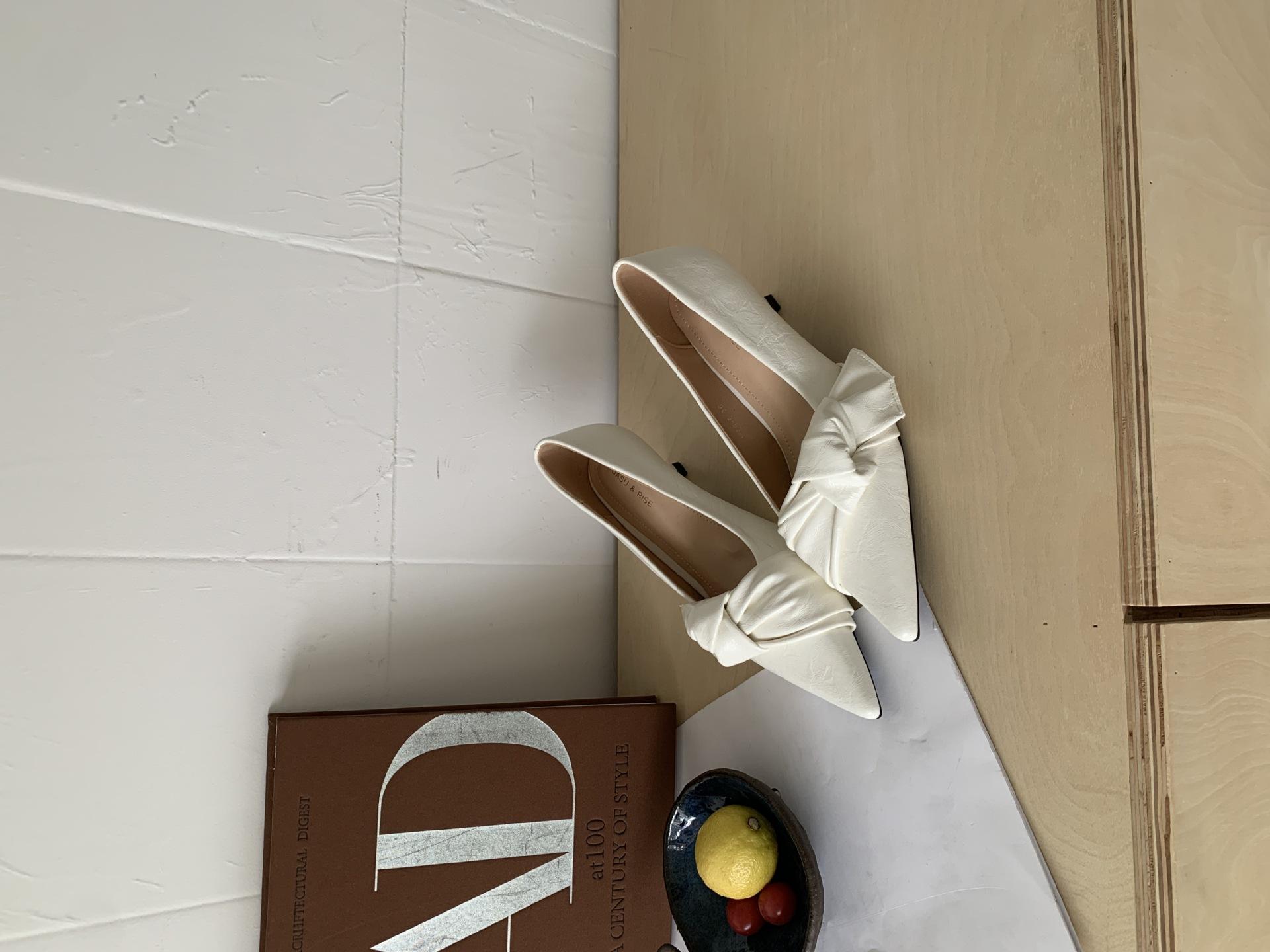 Women s Pointed Toe Thin Heel Bowknot French Style Elegant Office for Dresses Pumps - Elegant for Parties & Office 35