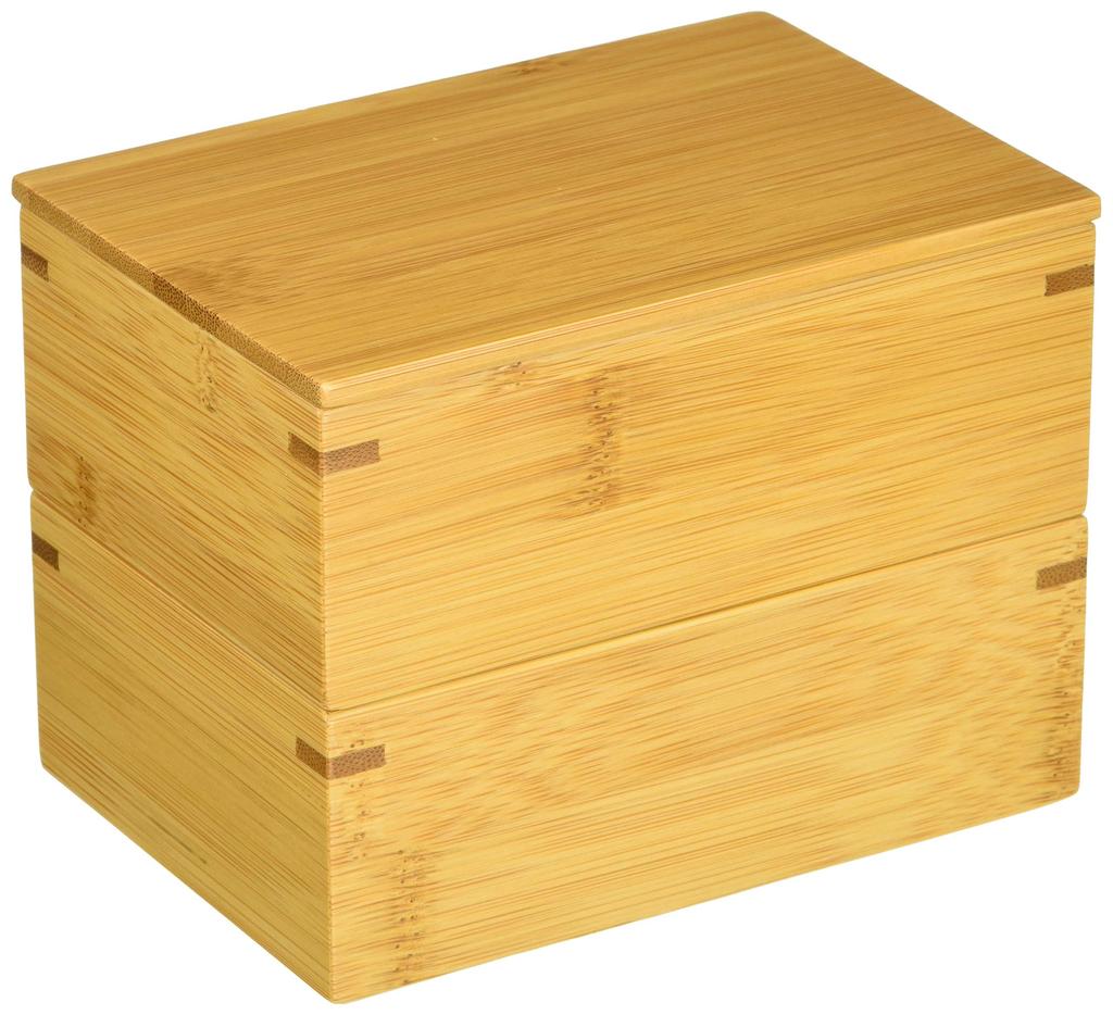 Banyo Made In Japan Soot Bamboo Lunch with 13 X 9 X 10 Product Number 57034A Two-Tiered Box, Mini, Belt, Cm,