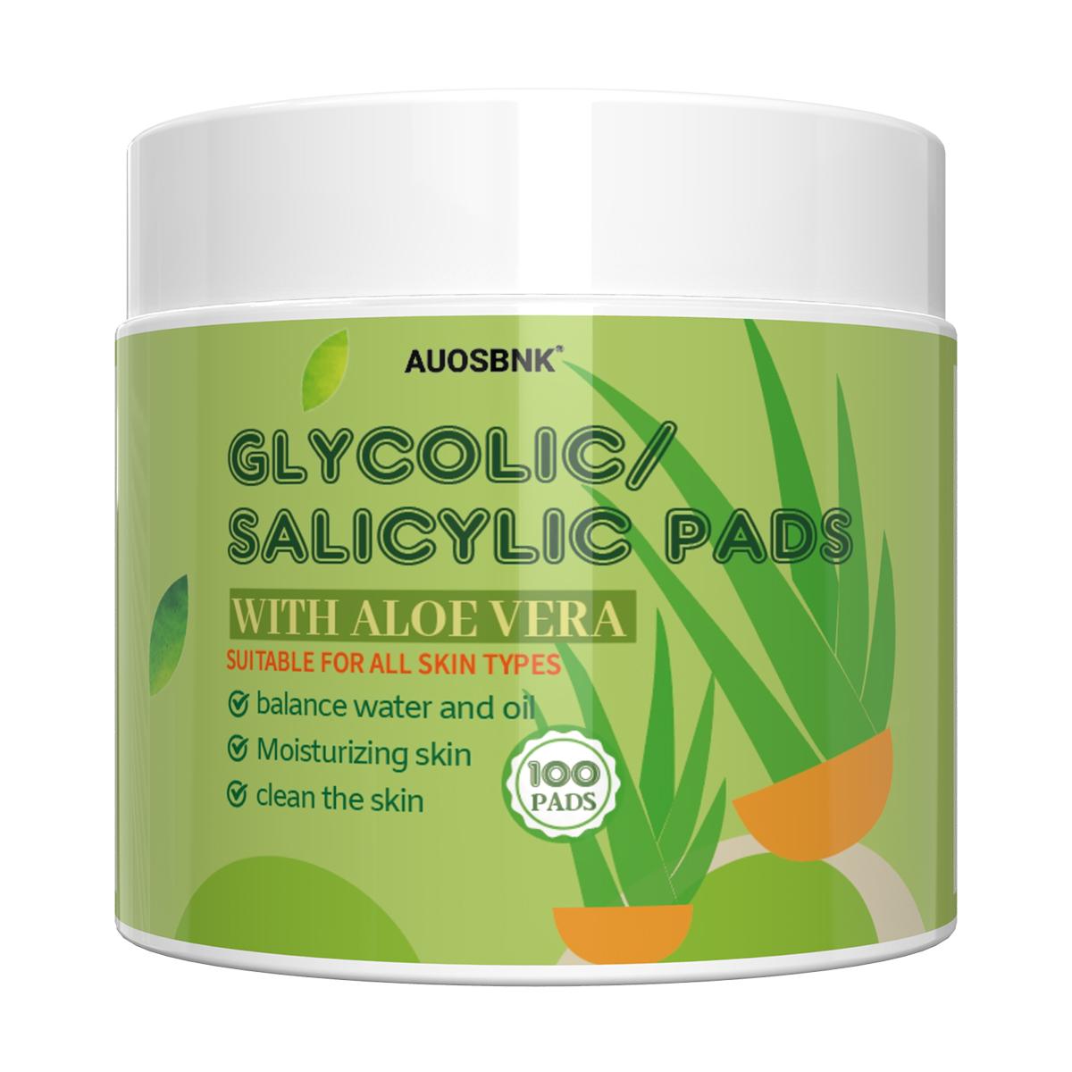 

Отшелушивающие подушечки с алоэ и салициловой кислотой - Мягко отшелушивают, глубоко очищают поры, предотвращают высыпания и увлажняют кожу, ежедневные подушечки для лица, склонного к акне - 60 шт.