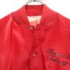 AUBURN 90s Made In USA Old Back Print Coach Jacket L Red Blouson Men's Used
