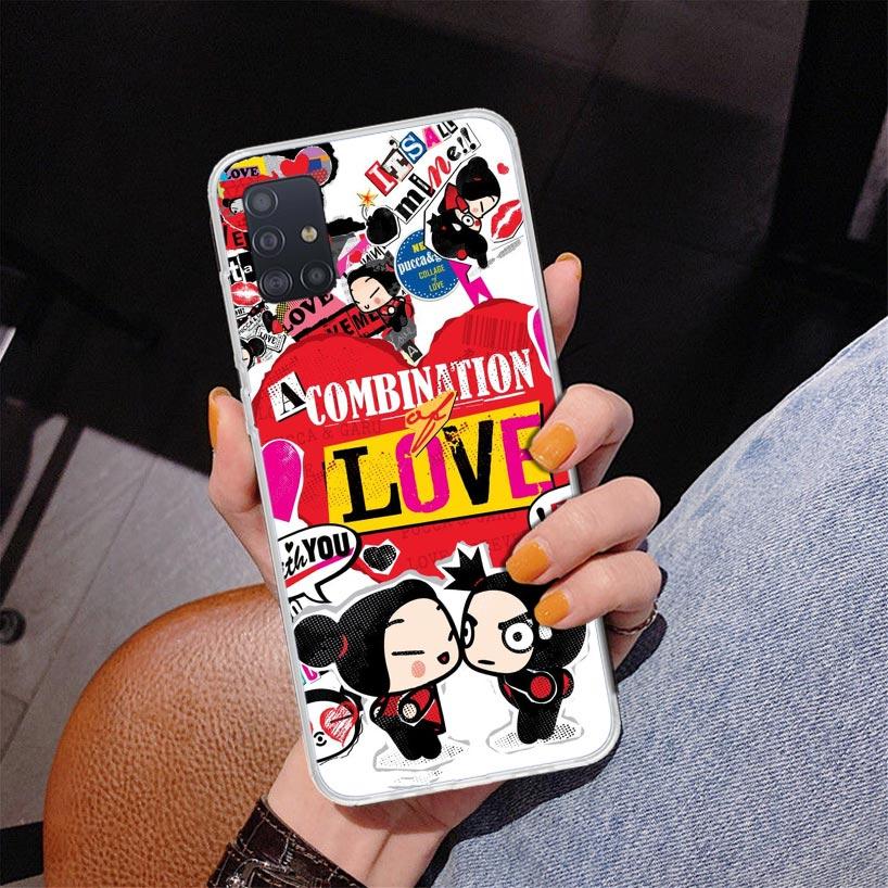 Cute Cartoon Pucca Garu Phone Case For Samsung Galaxy A52 A32 A22 A12 A51 A31 A50S A30S A20S A10S Note 20 Ultra 10 Plus S10 A72