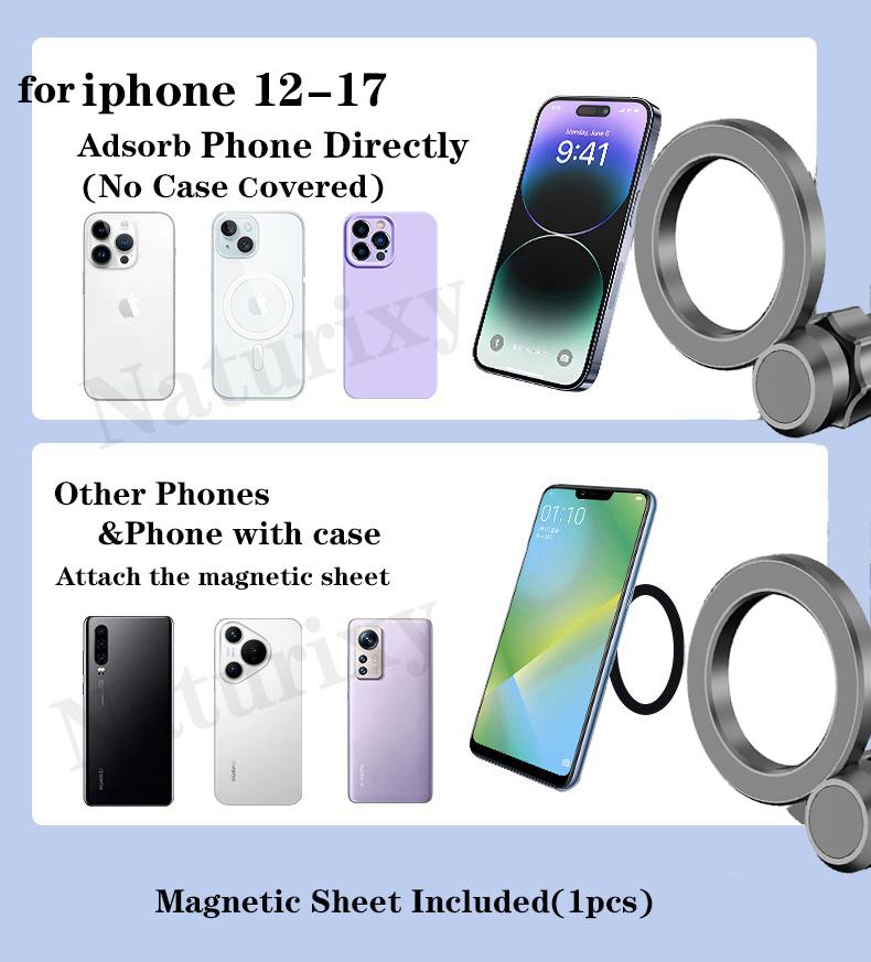 Magnetic Car Phone Holder for MagSafe Car Mount Air Vent Phone Holder Car Hand Free for iphone 17 pro max 16 iphone 15 iphone 13