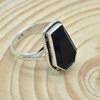Black Onyx 925 stříbrný prsten na rakev, Onyx Gemstone ručně vyráběný dámský prsten na rakev