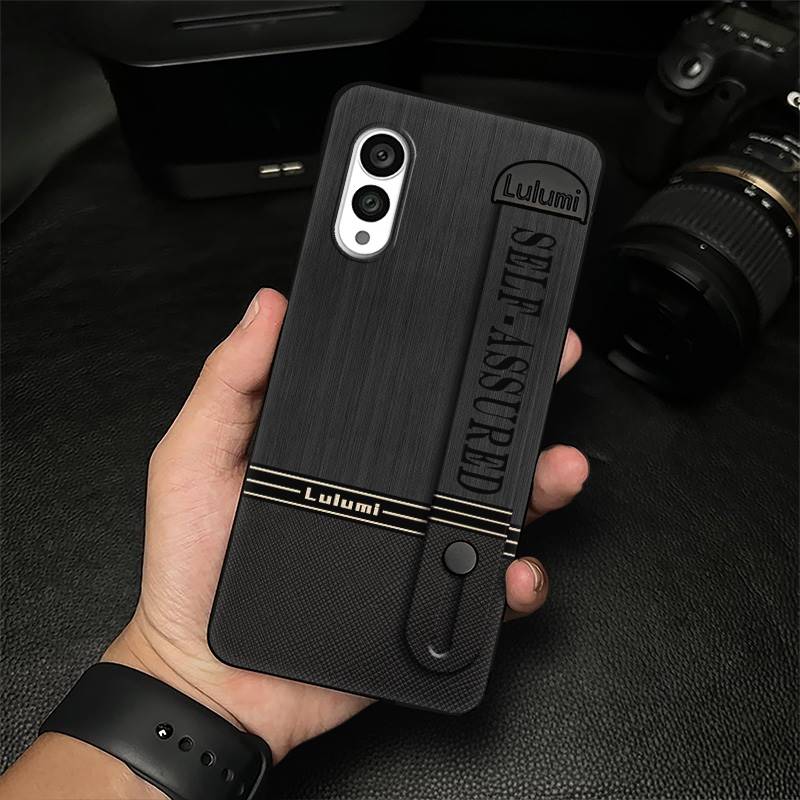 Geometry Anti-dust Phone Case For FCNT/Fujitsu Arrows N F-51C Kickstand Plain color Commerce Wristband Soft case Simple