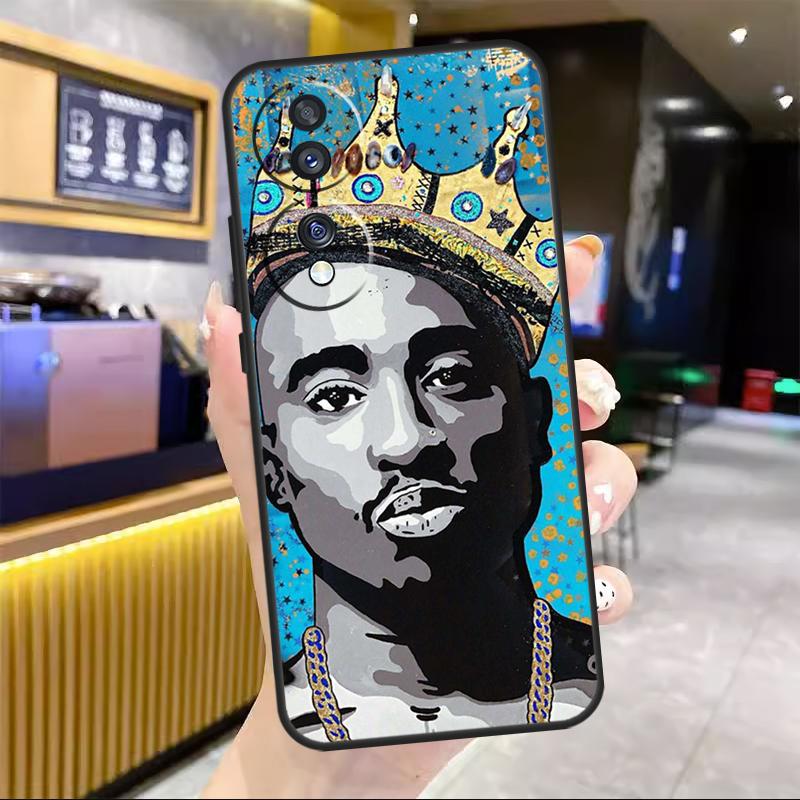 Rapper T-Tupac Shakur For Honor Magic 8 7 6 Pro Case For Honor 200 400 50 70 90 Lite X8c X8b X9a X9b X9c X9d Win RT