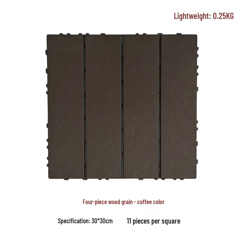 Suelo de Plástico Compuesto para Exteriores de Encastre 30x30 para Jardín/Balcón
