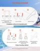 Pool Rail, 137.1 x 81.3 cm Pool Handrail, 100kg Load Capacity Heavy Duty Stainless Steel Swimming Handrail, Seamless Welding, Recessed or Base Mount,