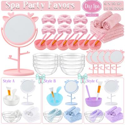 6/8/10/12/14/16Sets Spa Party Supplies for Girls Birthday Party DIY Kids Birthday Party Supplies Favors Sleepover Pyjama Party