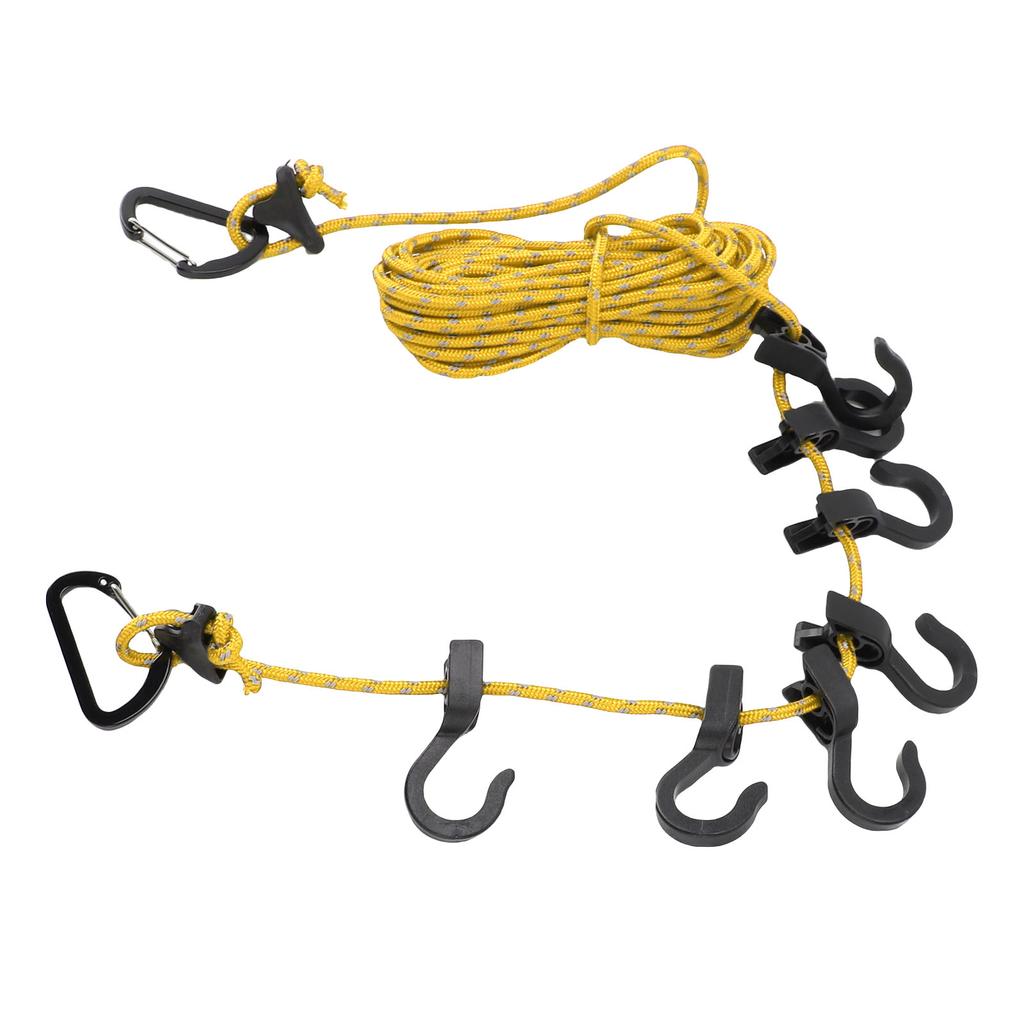 Tragbare Reise-Wäscheleine Verstellbare 16,4ft Länge Wäschetrockenseil Winddichte 5m Wäscheleine