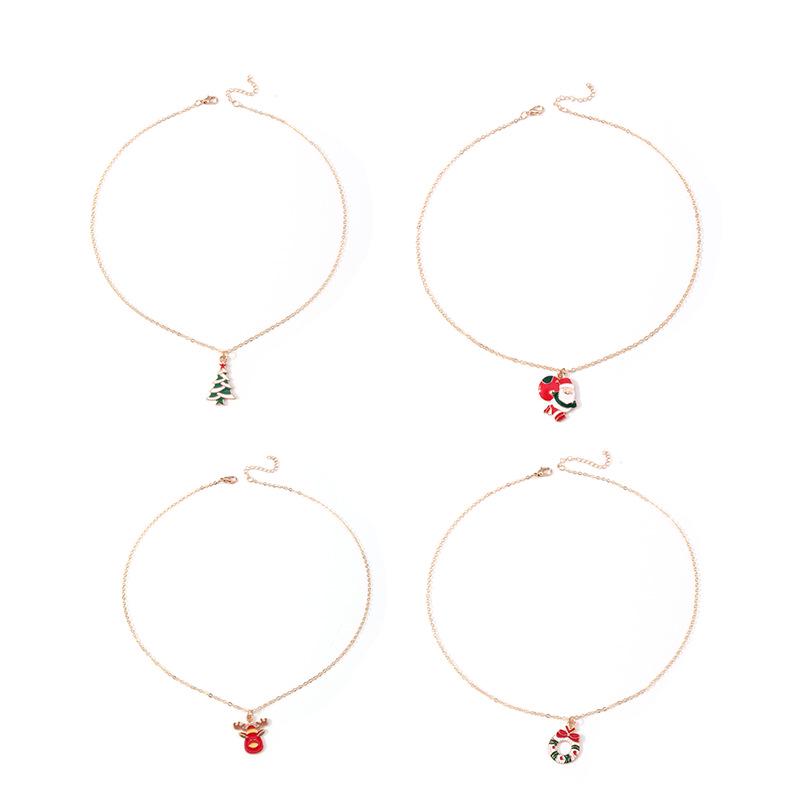 Christmas Necklace Set - Santa, Reindeer, Tree & Wreath for Kids