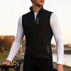 WOSAWE Autumn Winter Men Cycling Vest Windproof Thermal Fleece Reflective Sleeveless Warm Coat Road Bicycle Gilet
