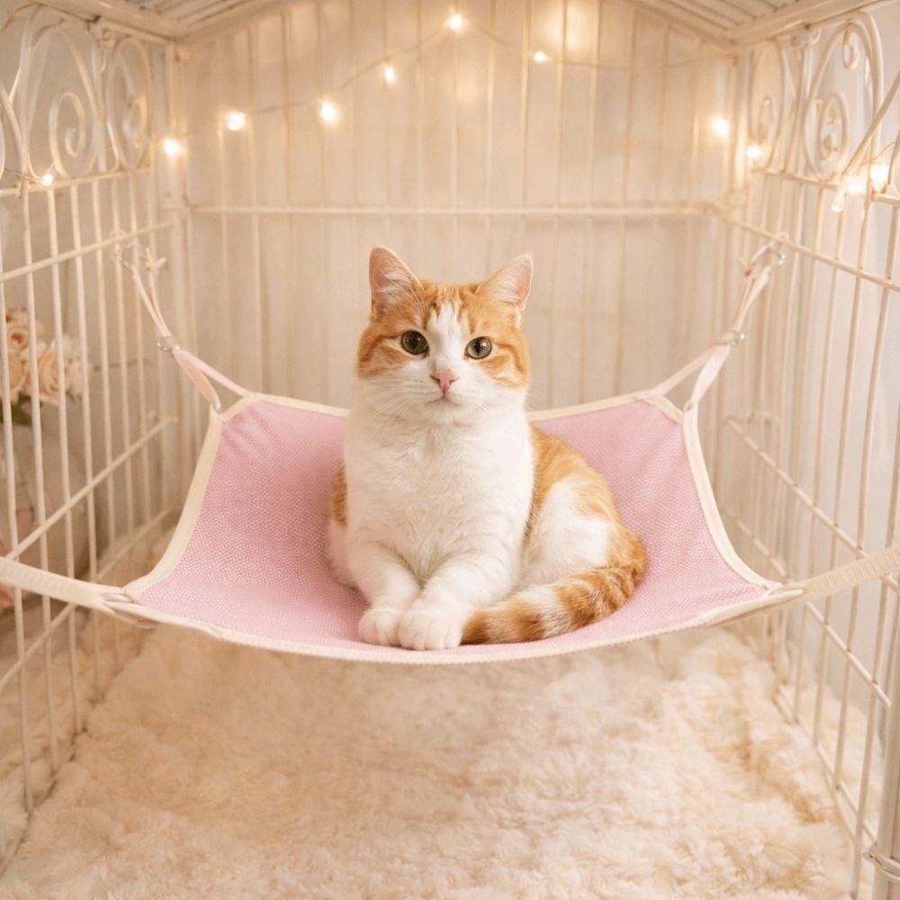Breathable Mesh Cat Hanging Hammock Wear Resistant Hanging Sleeping Bed  for Cats and Dogs