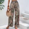 Nieuwe Damesmode Bedrukte Elastische Middelhoge Taille Comfortabele Casual Losse Broek
