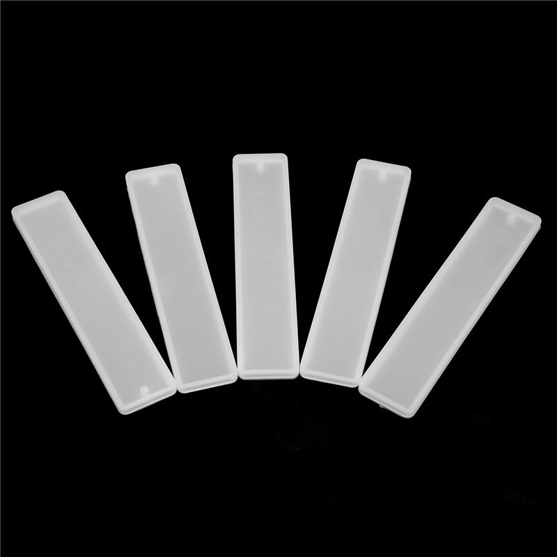 60 Pcs Rectangle Silicone Bookmark Mold DIY Bookmark Mould Making Epoxy Resin Jewelry прозрачный белый
