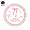 6/12pcs Pink Bow Acrylic KeyChains Coquette Bow Birthday Party Decorations Supplies Gifts for Kids Girls Pink Bow Party Favors