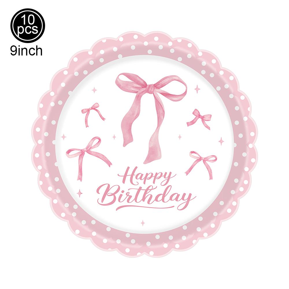 6/12pcs Pink Bow Acrylic KeyChains Coquette Bow Birthday Party Decorations Supplies Gifts for Kids Girls Pink Bow Party Favors