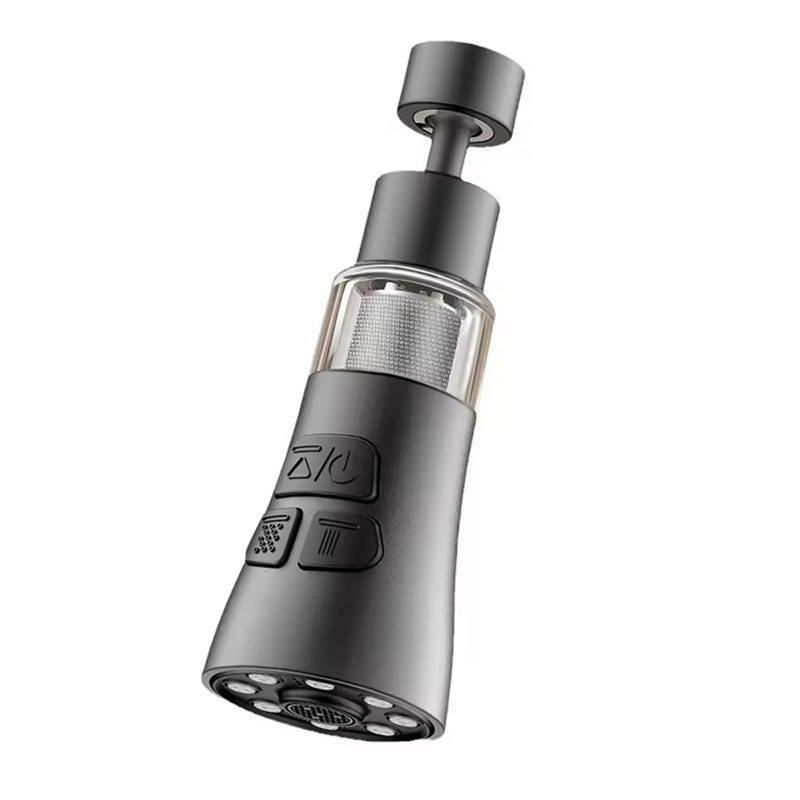 Premium-Universal Kitchen Faucet Extender 360° With Filter Aerator Splash Filter Washbasin Faucet Bubbler Nozzle Aerator Grey