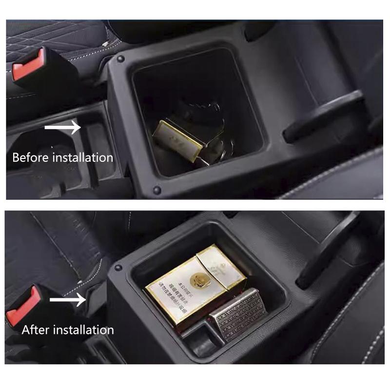 For Volkswagen VW T-Cross 2018~2025 Car Console Armrest Storage Box Sundries Tidying Layered Organizer Tray Interior Accessories