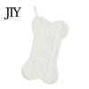 Soft Acrylic Knit Stockings Dog Christmas Stocking, 17 Inch Large Bone Shape Holiday Treasure Hunt Storage Bags Cable Knitted Fireplace Hanging