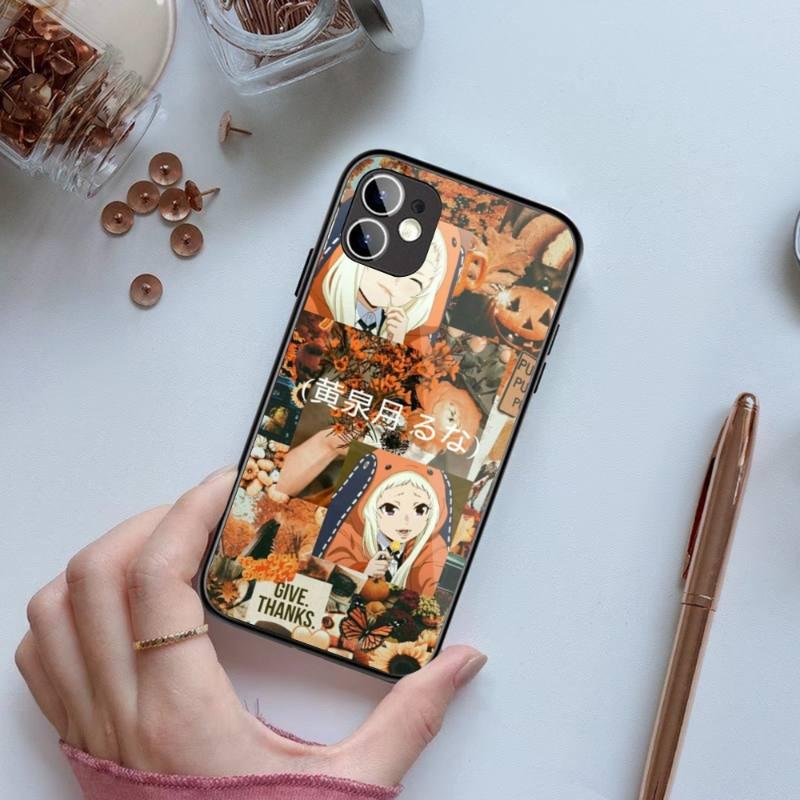 

Чехол для телефона Руна Какегуруи для iPhone 14 13 12 11 XS X 8 7 6 Plus Mini Pro Max SE 2022 Черный ПК ТПУ Стекло Чехол для телефона iPhone SE 2020-2022