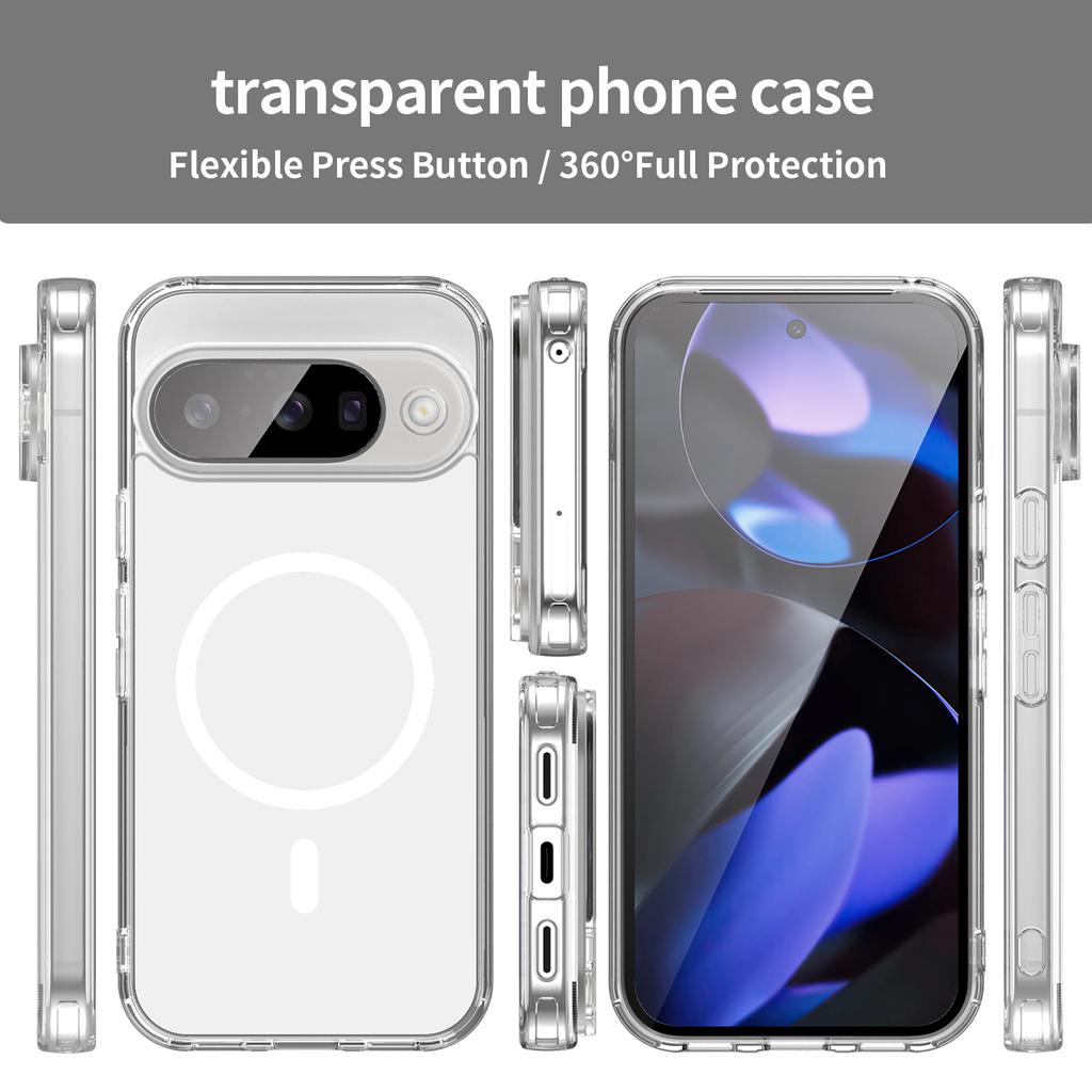 Google Pixel 10 Clear Phone Case,Non-Yellowing Magnetic Phone Case for Google Pixel 10